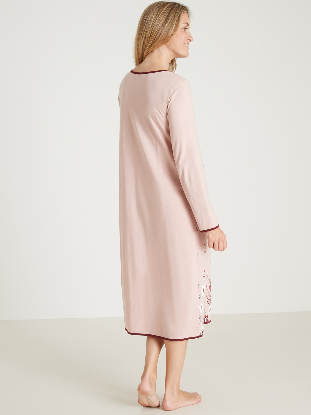 Chemise de nuit longue manches longues