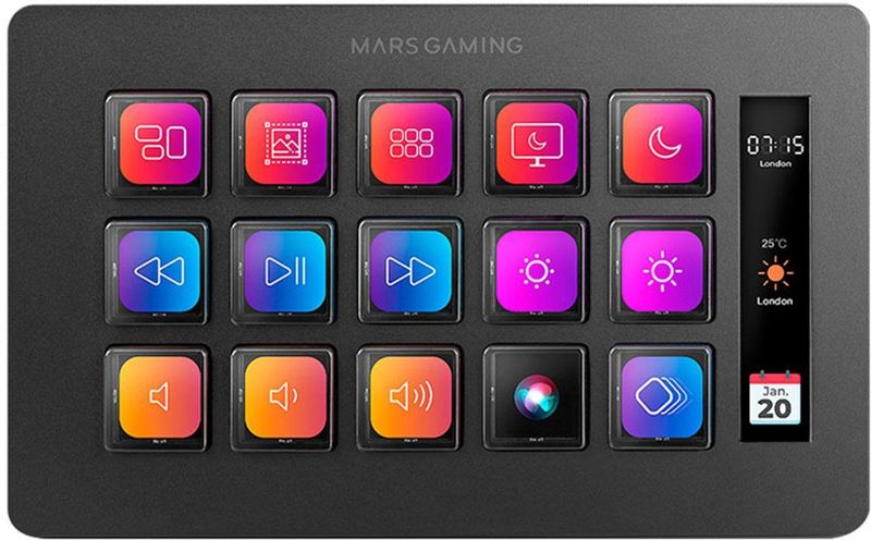 Mars Gaming - MSD-ONE Streamdeck - Zwart - Compact Ontwerp
