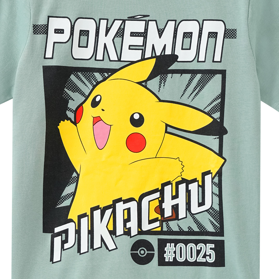 Topolino Pokémon T-Shirt mit Print salbei