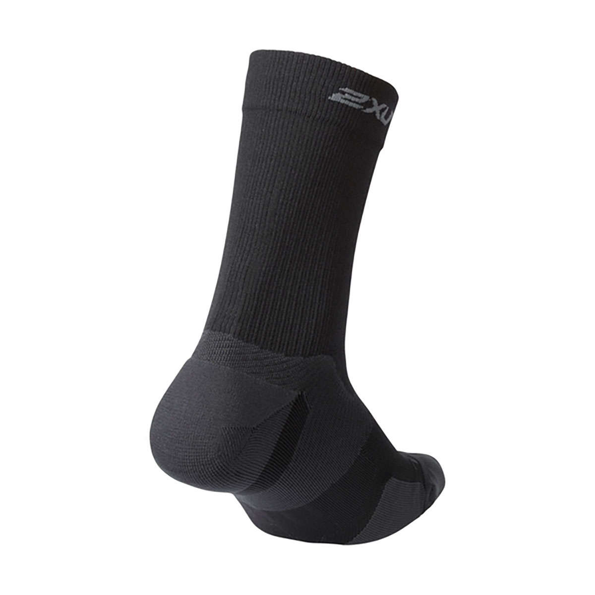 2XU Vectr Cushion Crew Compressiesokken Zwart/Grijs