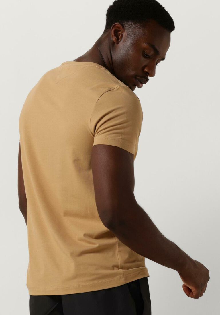 TOMMY HILFIGER khaki tommy hilfiger t-shirt stretch slim fit tee