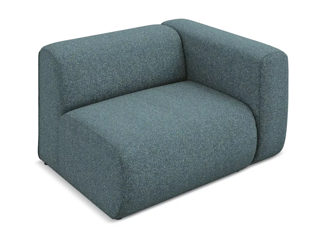 Module avec accoudoirs droit en tissu texturé - jeans - EKAHI