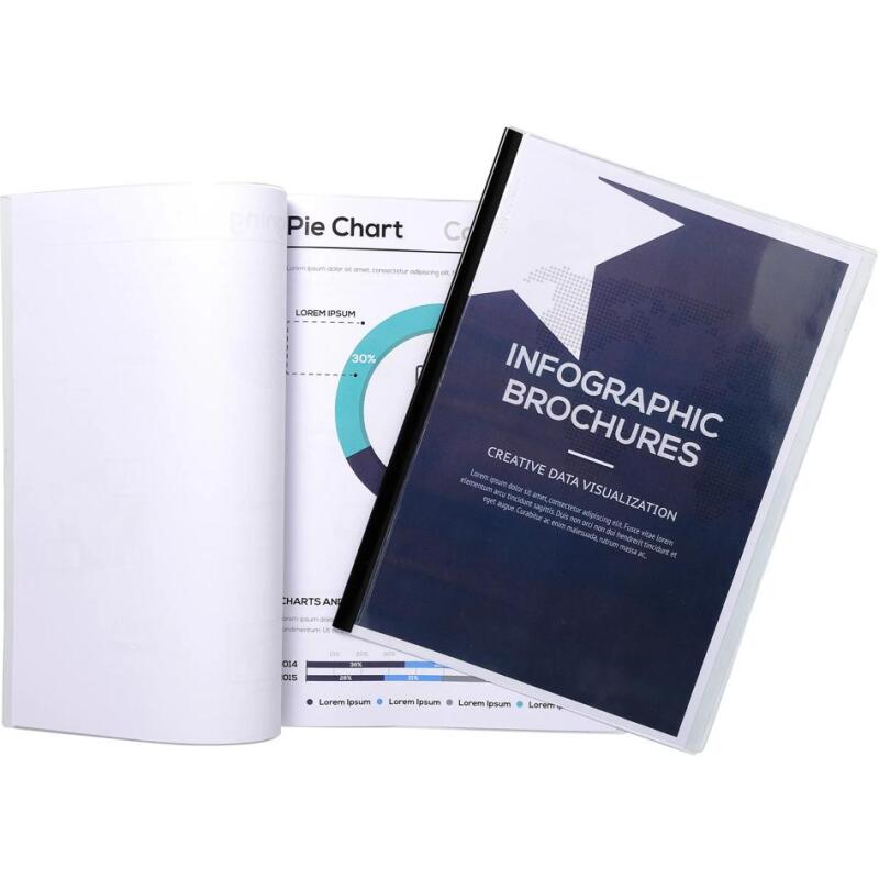 Sachet de 10 chemises de présentation pour relier avec Serodo PVC lisse 20x100e - A4 - Cristal