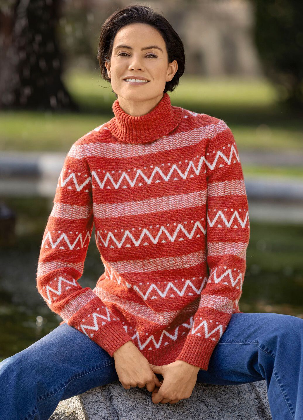Pullover in Mustermix