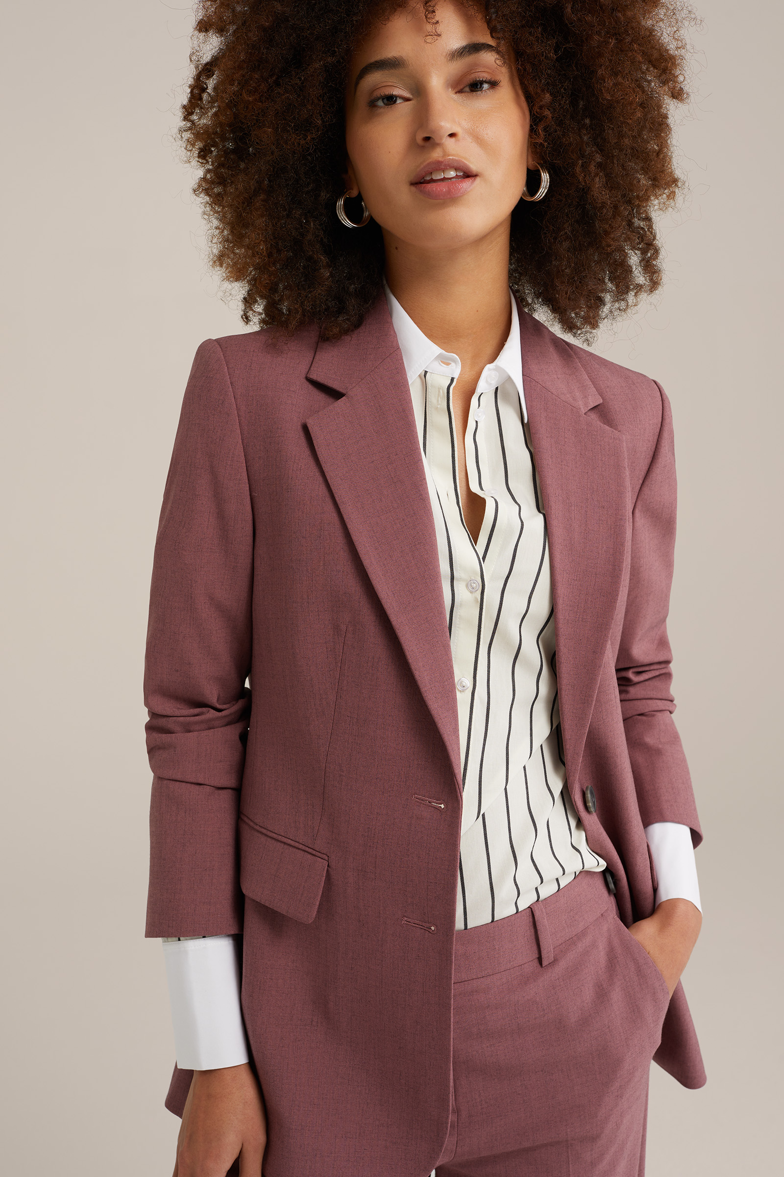 regular fit blazer WE Fashion Donkerrood