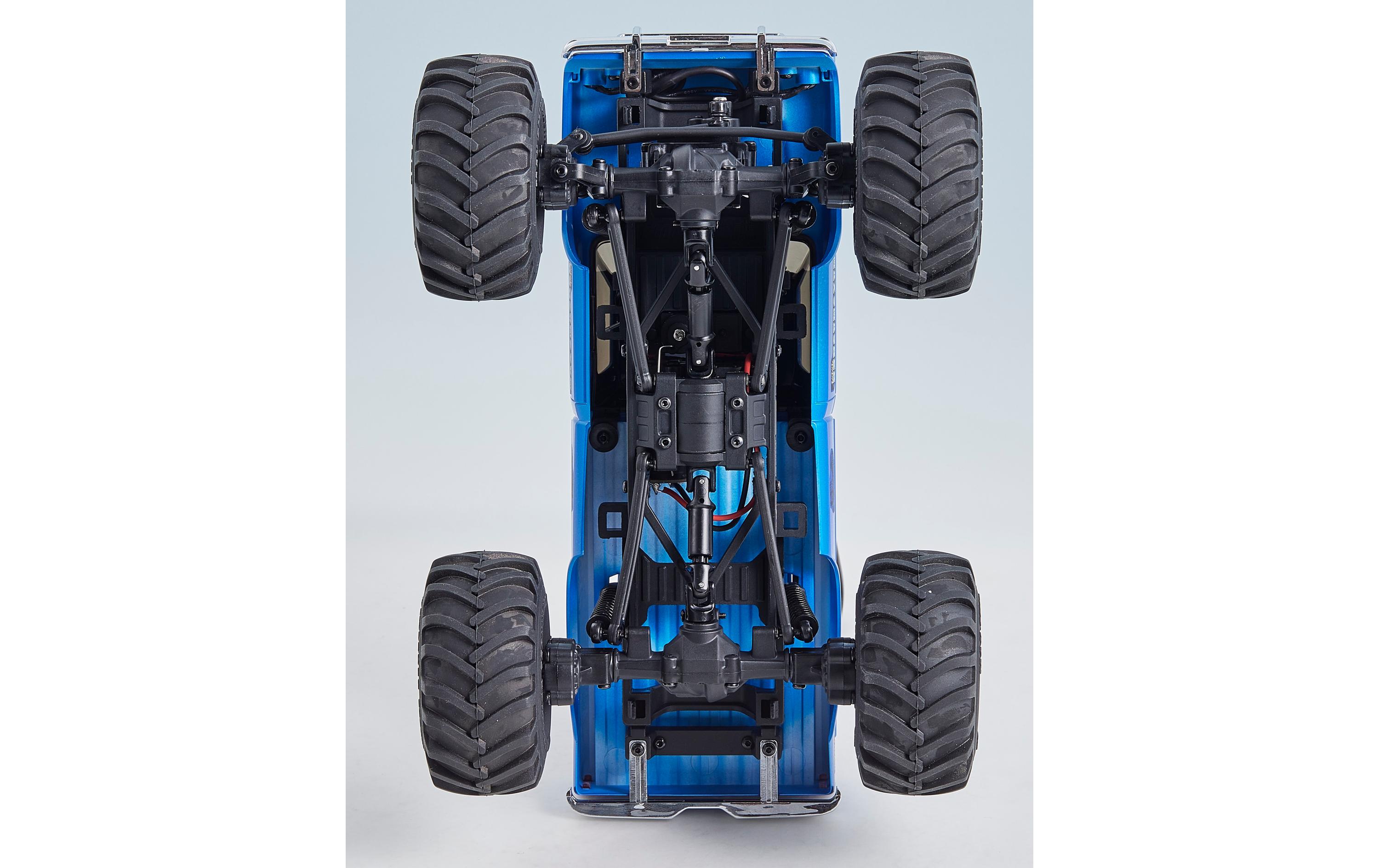 Monster Truck FCX24 Max Smasher 4x4, Blau RTR, 1:24<br>Micro Monstertruck mit 2-Gang Getriebe und Portalachsen