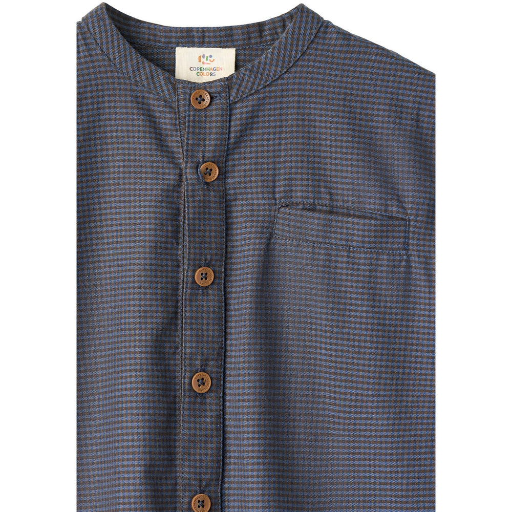 Køb COPENHAGEN COLORS Brown/Blue Check Comb. Check Skjorte W. Placket