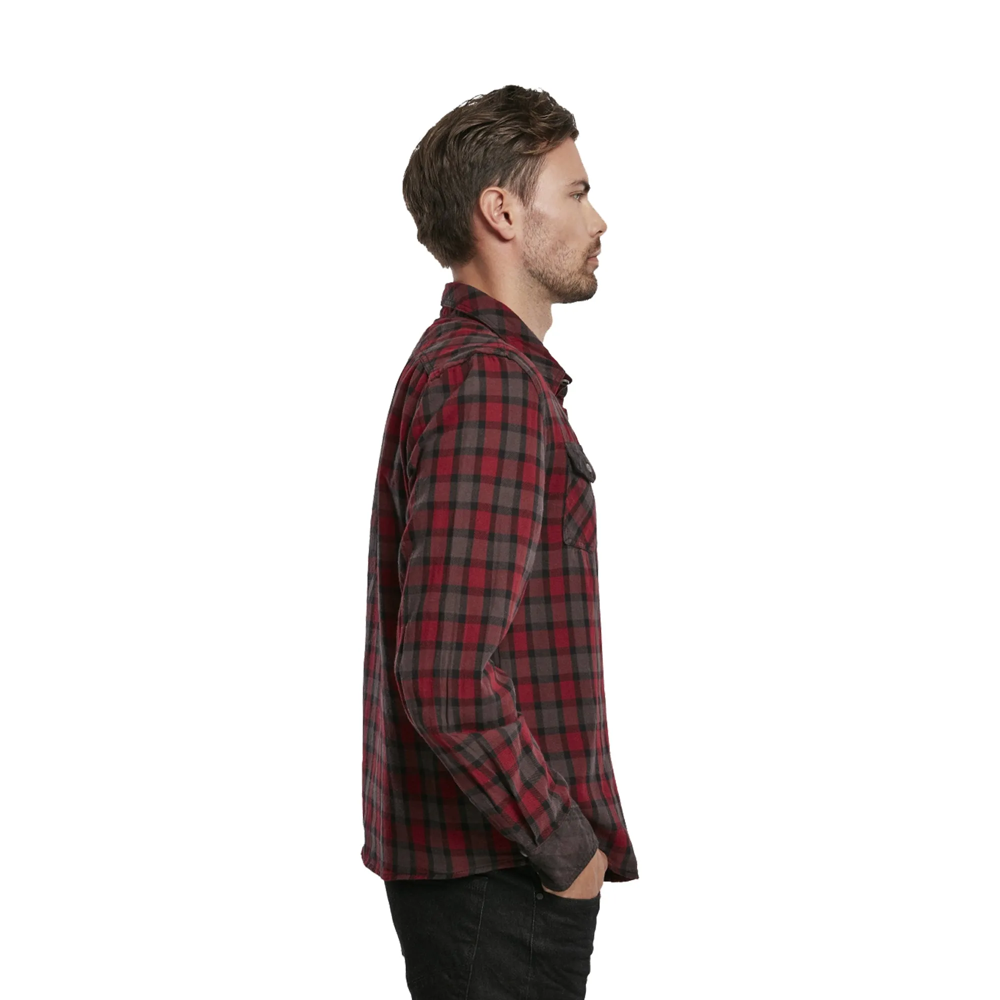 Brandit -  Brandit Hemd Duncan Check rot braun