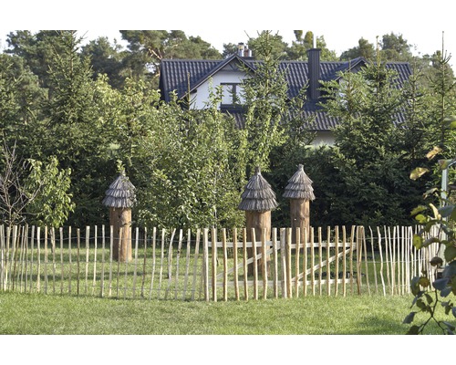 Enkele poort voor schutting, rolhek, hazelnoot, 100 x 90 cm, naturel