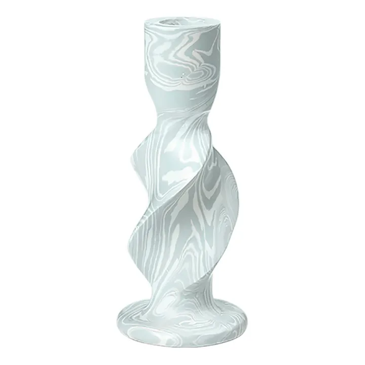 Broste Copenhagen Bougeoir Twist | Bleu turquoise
