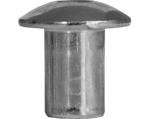 Hulsmoer M6 platbolkop verzinkt 100 stuks