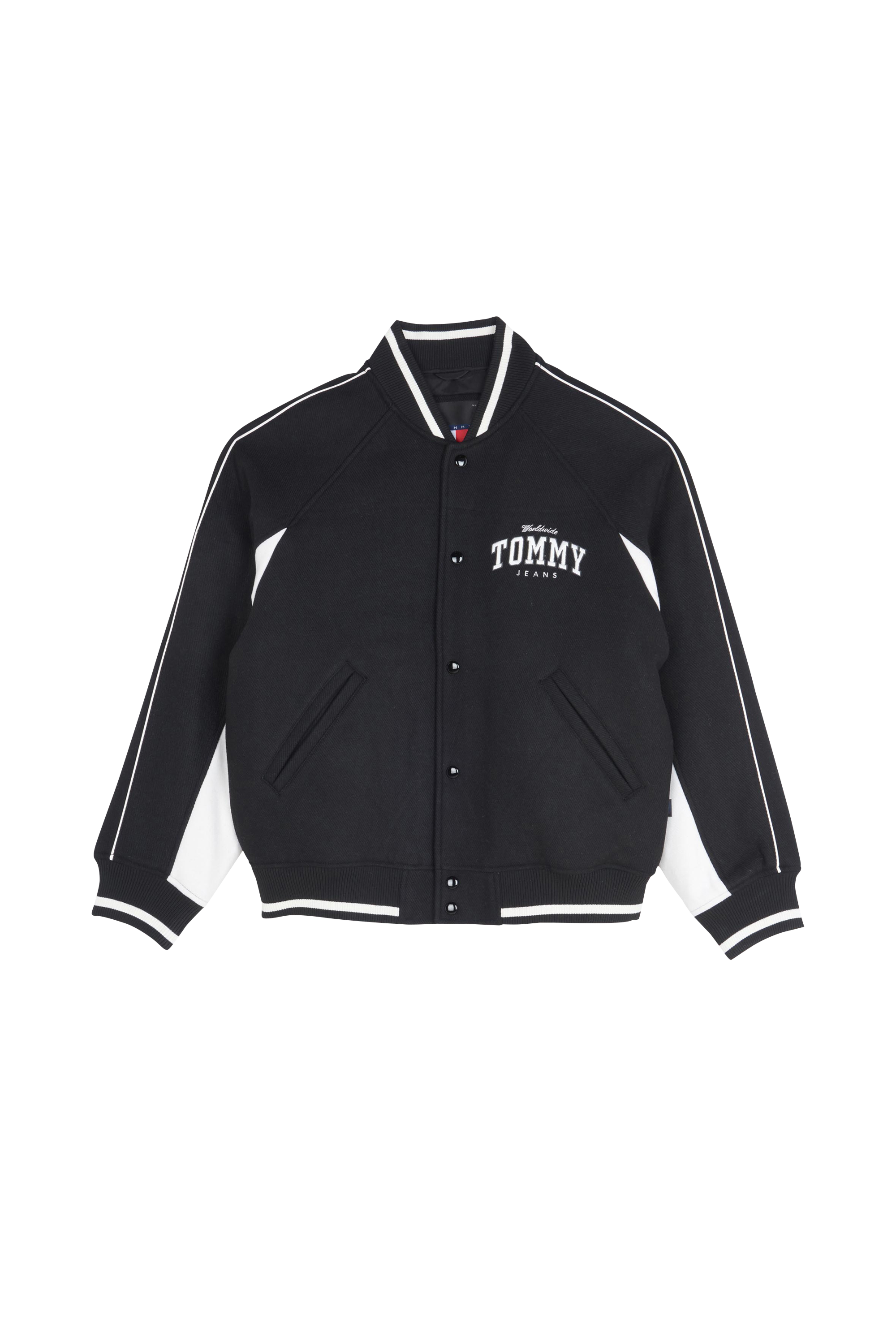 TOMMY JEANS Veste  TJM WOOL VARSITY BOM Noir