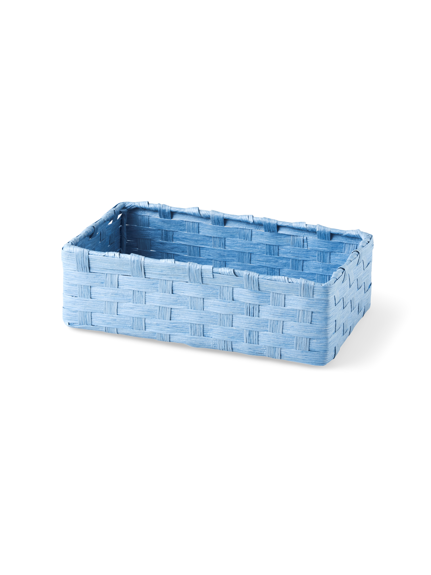 Kurv | Papir/jern. 25 x 15 x 7,5 cm. | Misty Blue