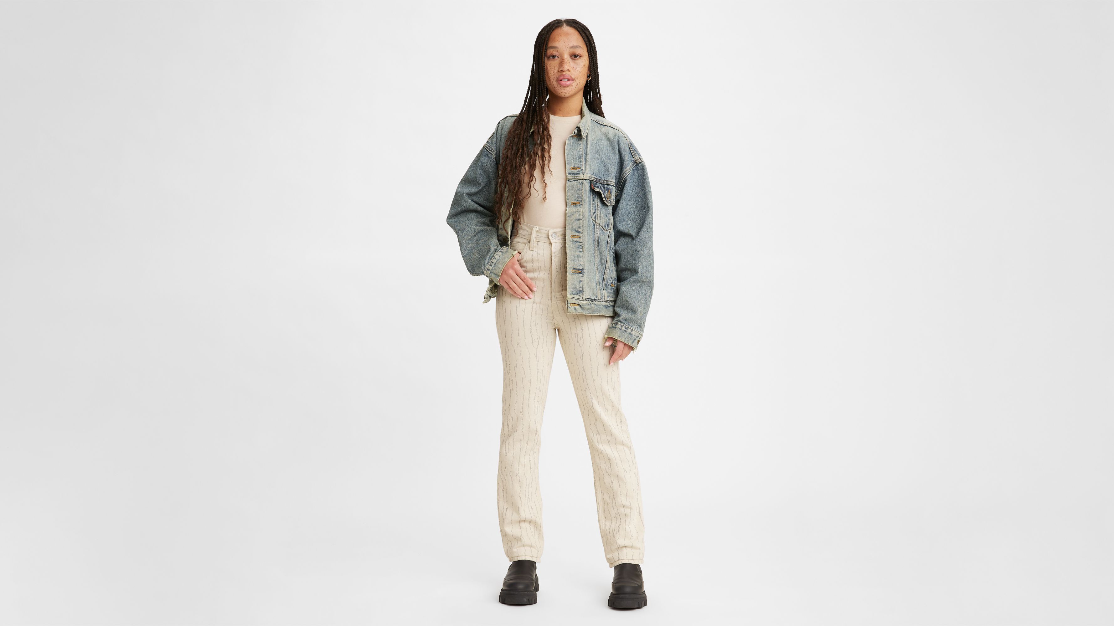 Jean droit ’70s High Levi's® WellThread® - Amber Flower - Blanc