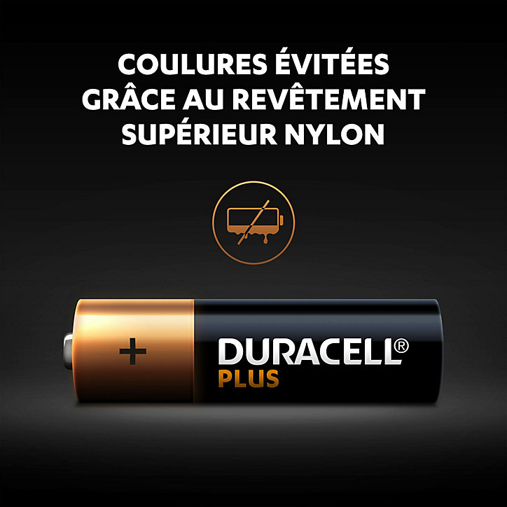 Pile alcaline AAA (LR03) Duracell Plus non rechargeable, lot de 12