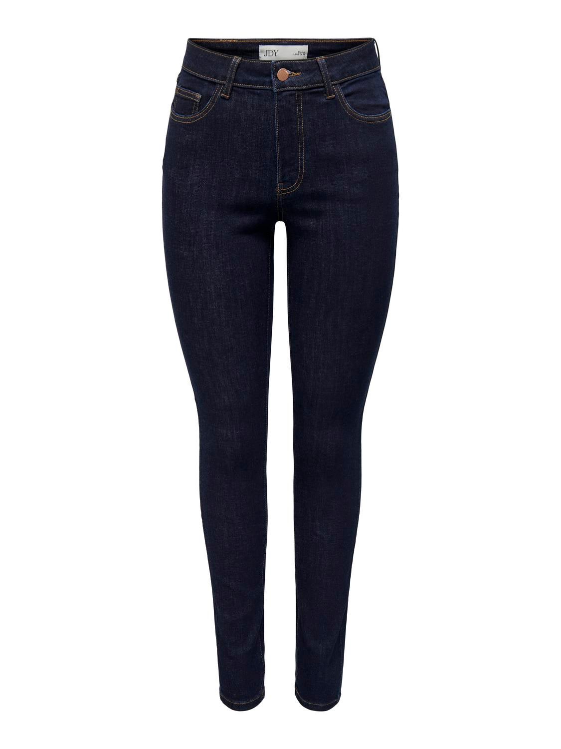 JDYAYA Hohe Taille Skinny Fit Jeans Dark Blue Denim