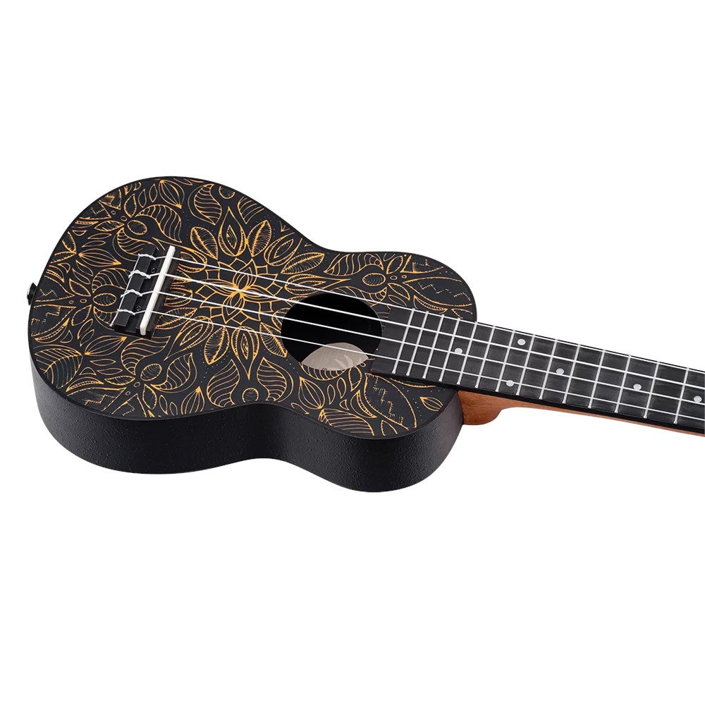 Ortega Keiki K2SS-OKC Soprano Size Ukulele Orange Kaleidoscope sopraan ukelele set