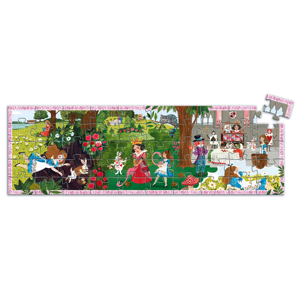 Puzzle Silhouette - 50 Pièces - Alice au Pays des Merveilles