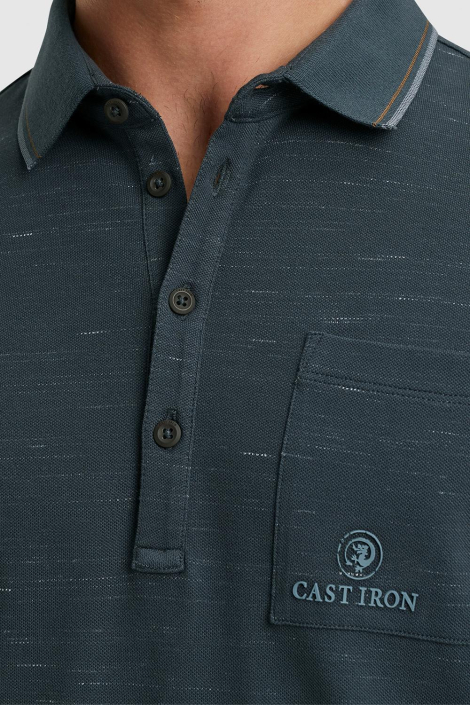 Cast Iron blauwe heren polo