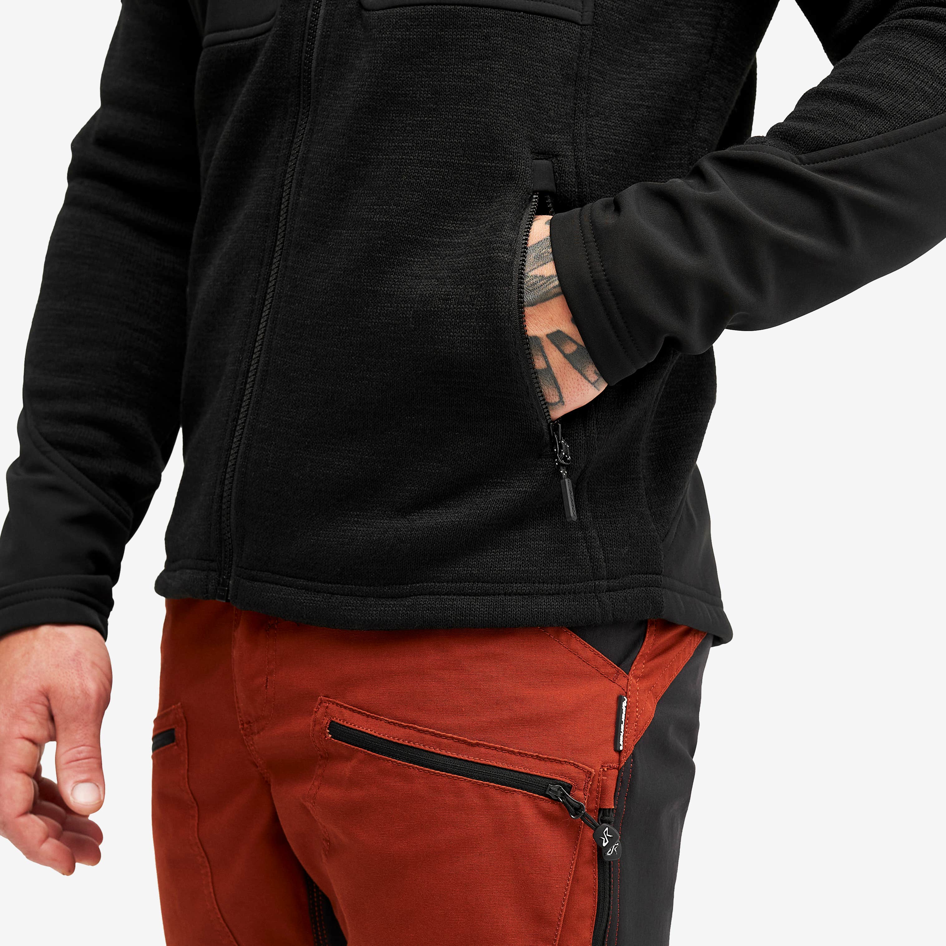 Wander Pro Wool Hoodie Herre Charcoal Black