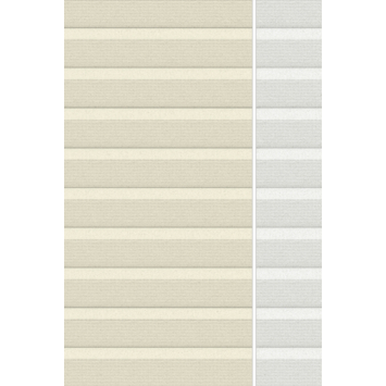 Kleurstaal GAMMA maatwerk dubbel plisségordijn deels verduisterend creme (8102)