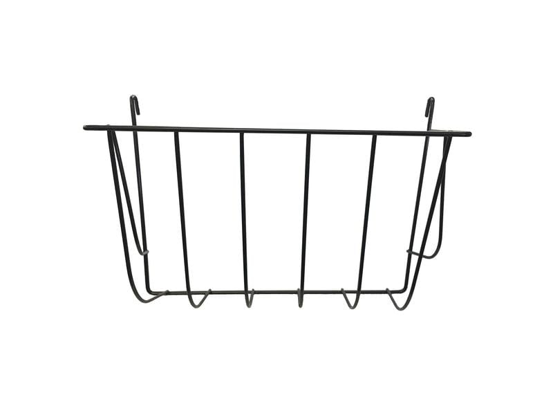 SwissPet Heuraufe 28 x 19 cm, Schwarz Verchromte Heuraufe