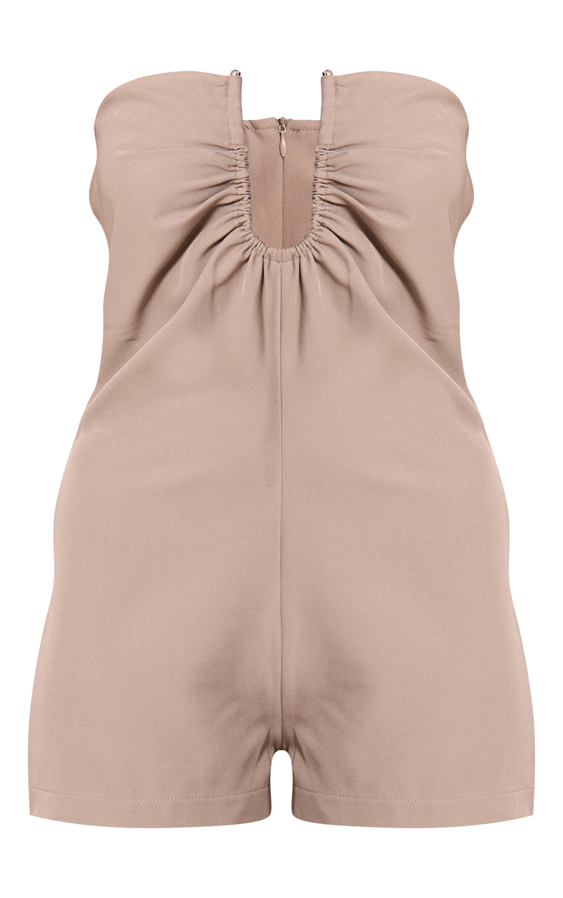 Champignon Combi-short Ajustée Bandeau En Tissu Tissé
