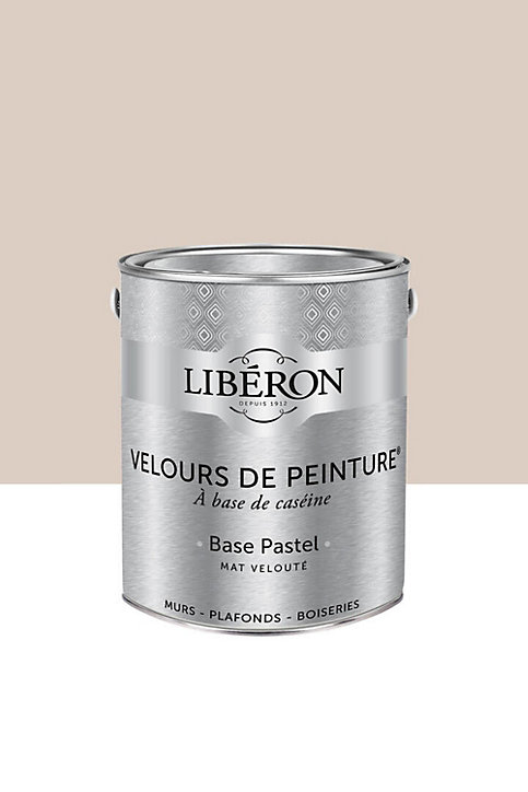 Peinture multisupport murs, plafonds et boiseries Velours de peinture rosé champenois Libéron 2,5L