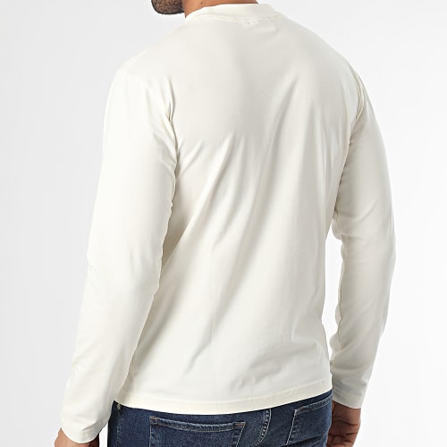 Tee Shirt Manches Longues Micro Logo Mock Neck 0179 Beige