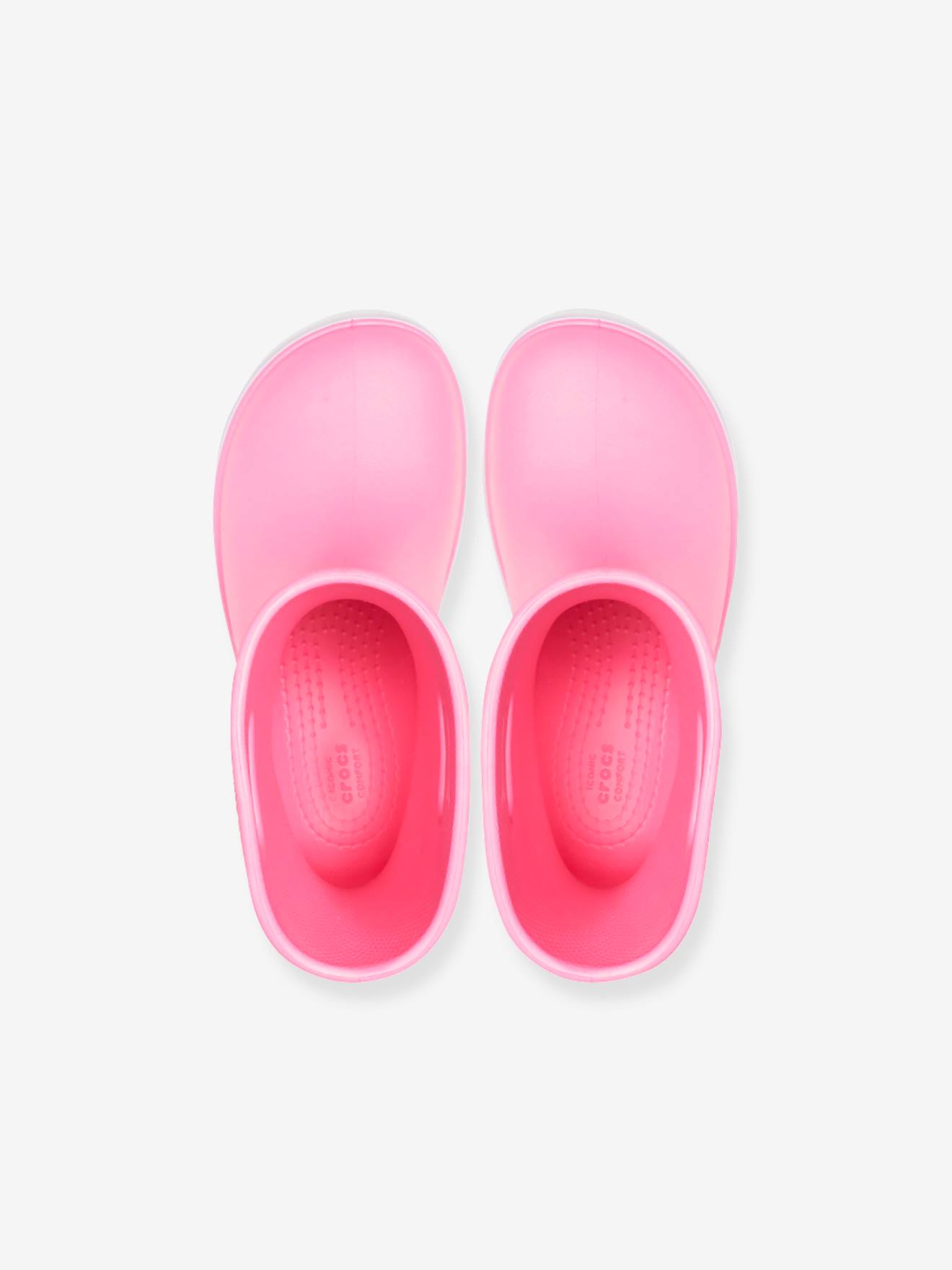 Bota de chuva Crocband K CROCS™ para crianças, amarela clara lisa