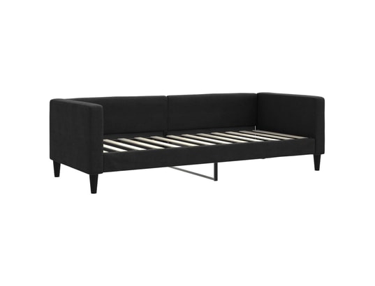 VIDAXL - Lit de jour avec gigogne et tiroirs noir 80x200 cm tissu