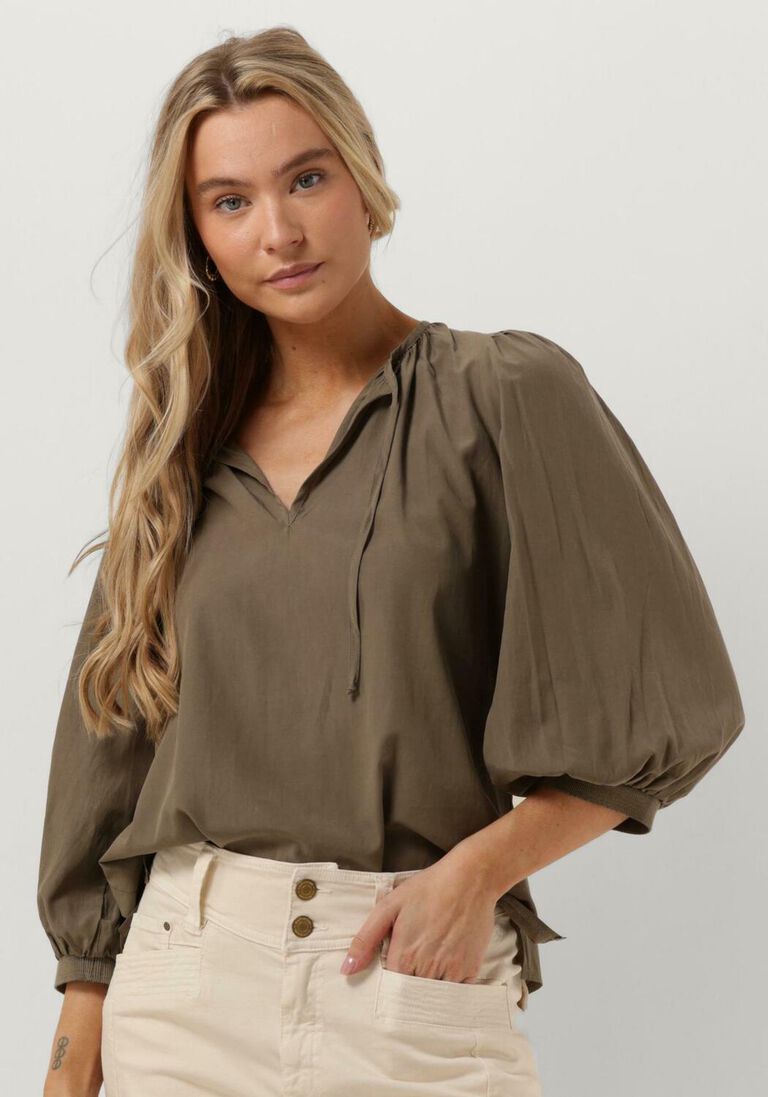 SUMMUM groene summum top top short sleeves modal blend