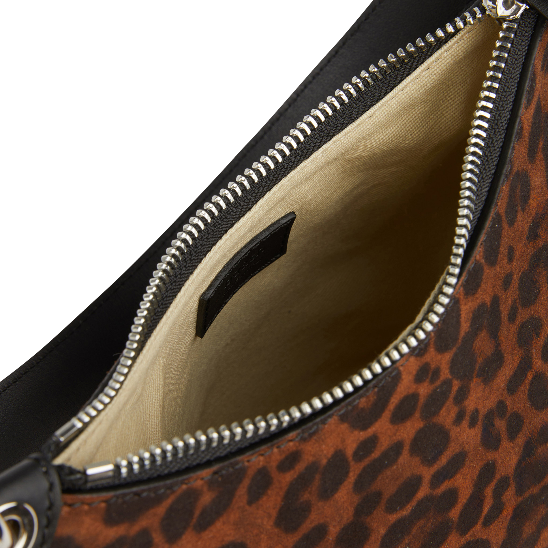 SWING - Sac à imprimé léopard en cuir | Marron