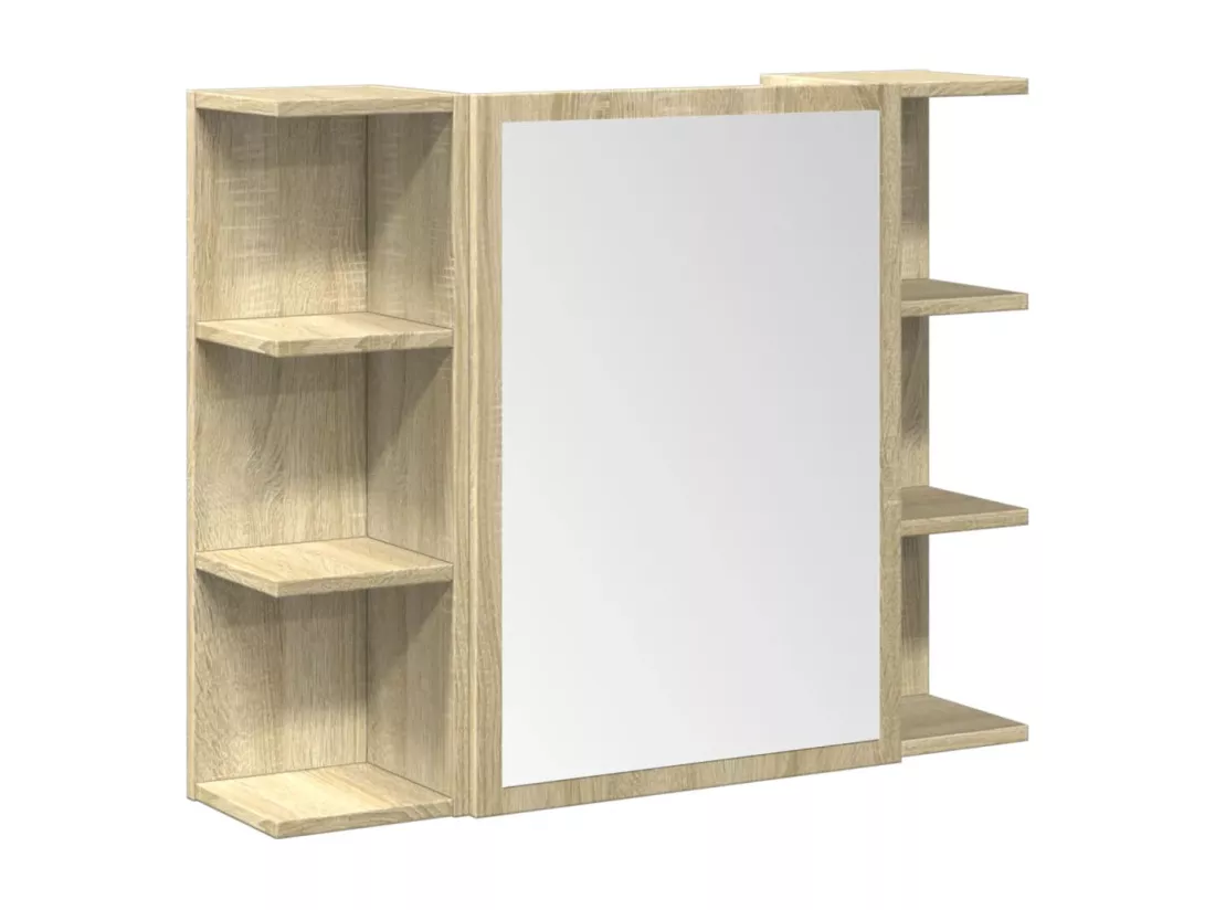 Ensemble de meubles de salle de bain 3 pcs chêne sonoma