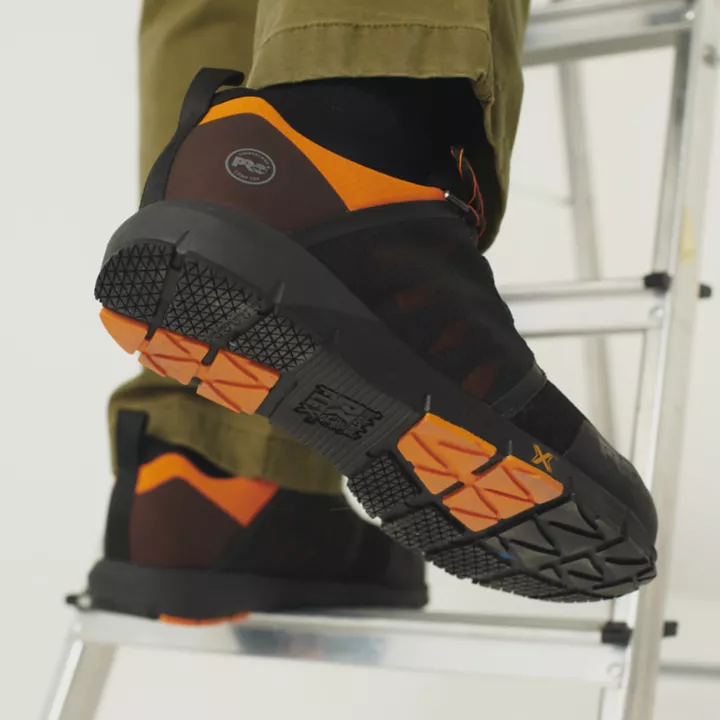 Chaussure de travail à embout en alliage Radius pour homme en noir et orange