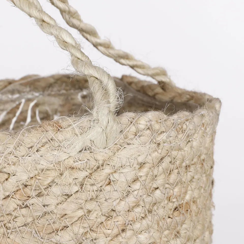Mica Decorations Atlantic Mand voor Planten Set van 2 - Ø16 cm - Crème