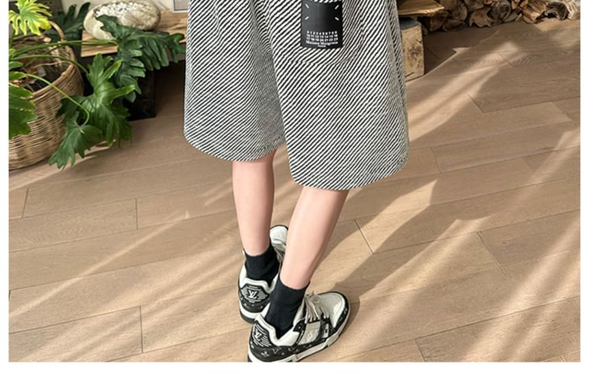 YERGO - Twill shorts met hoge taille