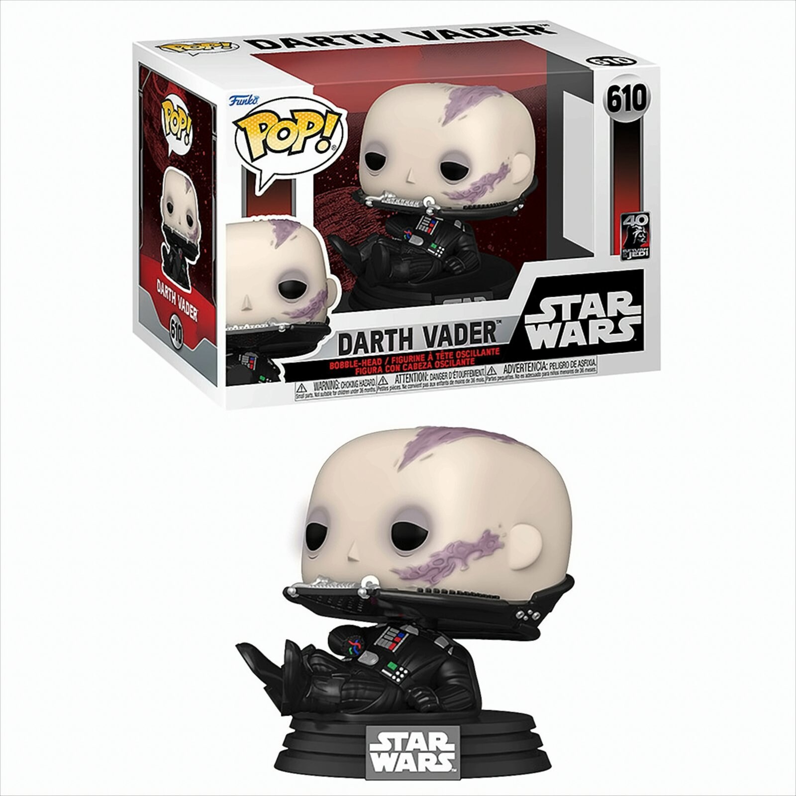 POP Star Wars 40th - Darth Vader (Unmasked)