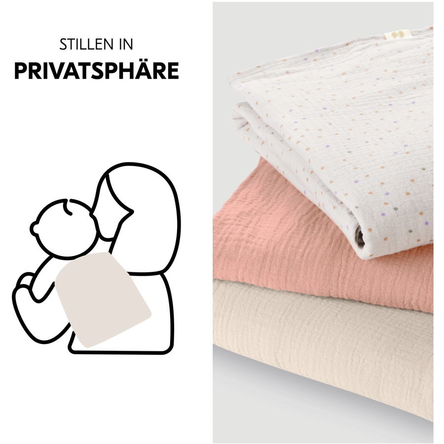 hauck Spucktücher Cuddle N Clean 3er Set Beige DotsCorkBeige