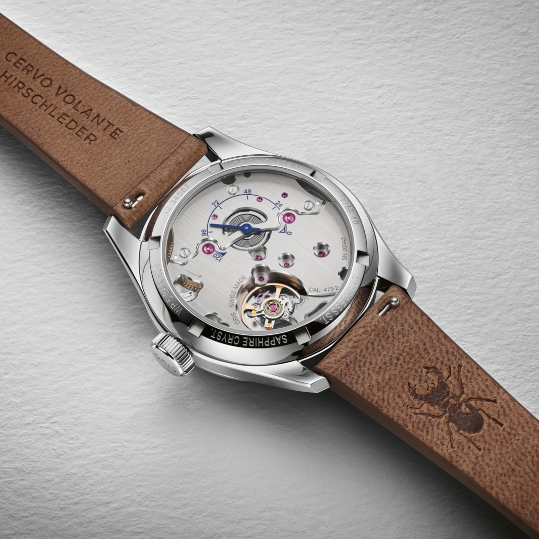 Oris Big Crown Pointer Date Calibre 473 Hellblau auf Lederband