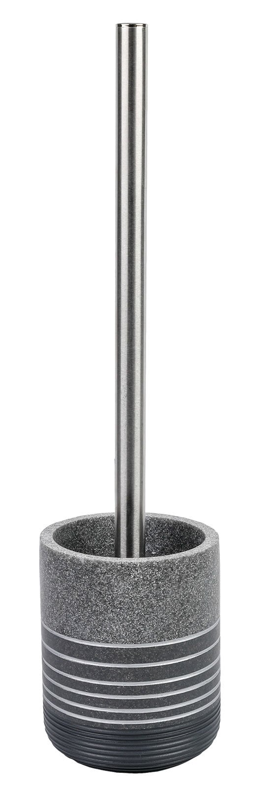 WC-Garnitur Salta 9x37 cm Anthrazit/Stein-Optik Polyresin