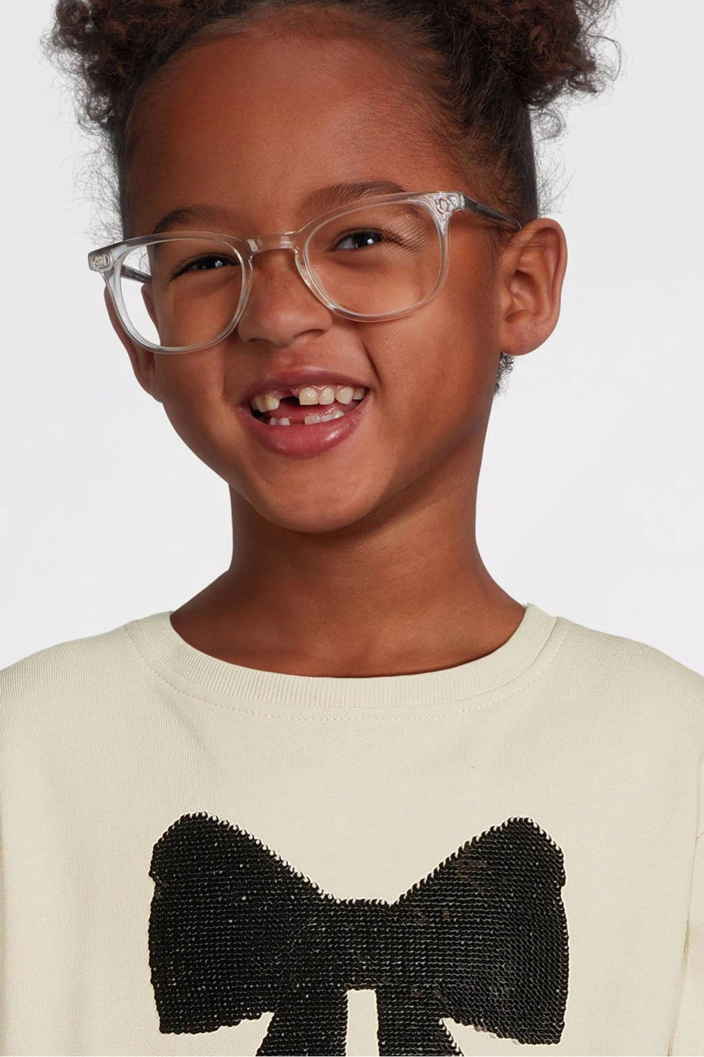 NAME IT sweater NKFNISTRINE met printopdruk en pailletten lichtzand