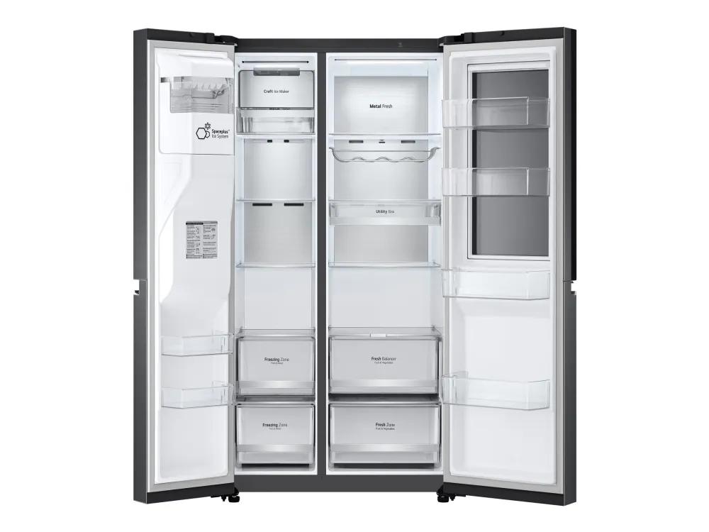 LG GSXV90MCDE - Køleskab/fryser - side-by-side med vanddispenser, isdispenser - bredde: 91.3 cm - dybde: 73.5 cm - højde: 179 cm - 635 liter - Klasse E