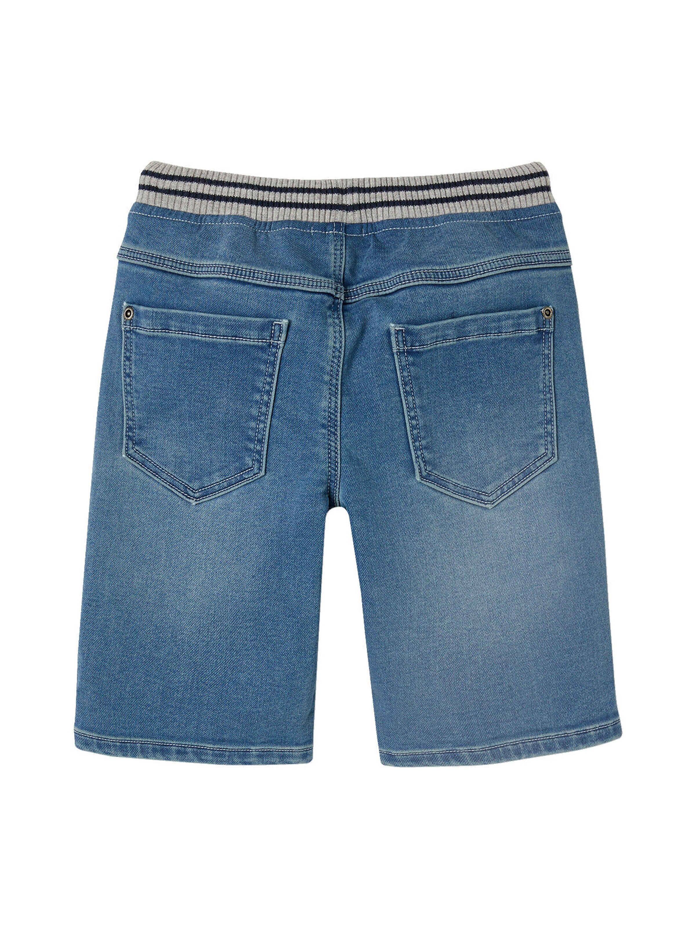 Vertbaudet Jungen Shorts mit Dehnbund, Denim-Look double stone