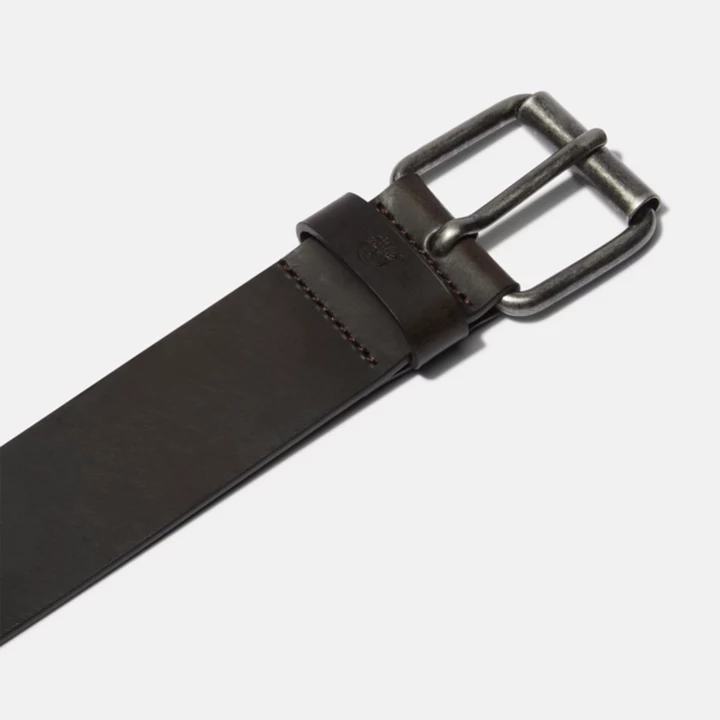 Ceinture en cuir pour homme en marron foncé