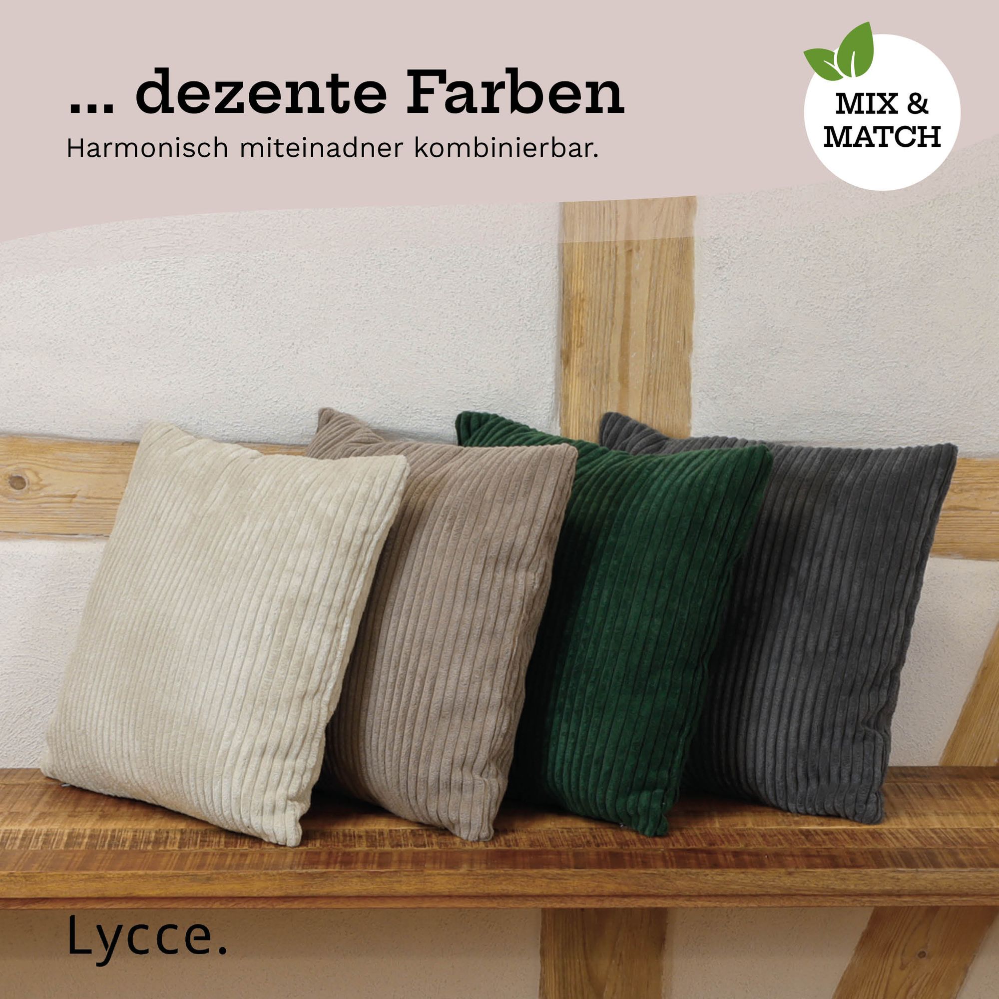 Lycce Kissenbezug aus trendigem Cordstoff (40 x 40 cm)