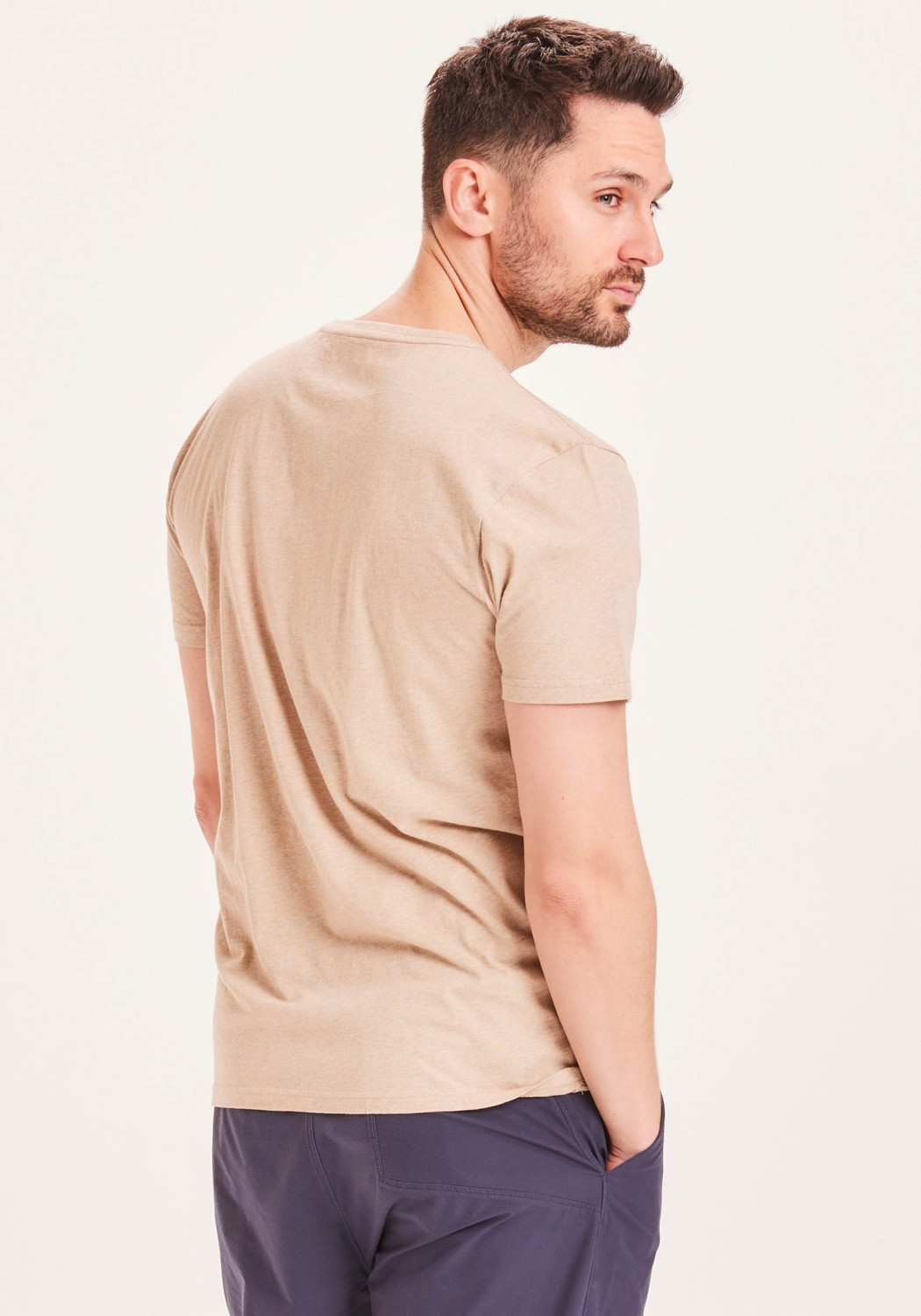Knowledge Cotton Apparel T-Shirt Basic Tee Safari Melange