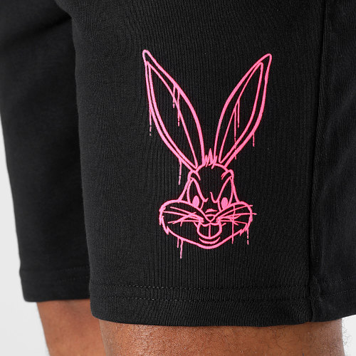 Short Jogging Angry Bugs Bunny Noir Rose Fluo