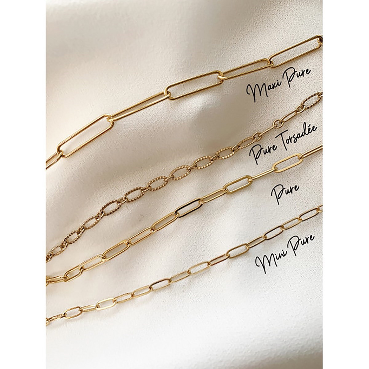 Collier maille mini dorée à l'or fin 24K MINI PURE