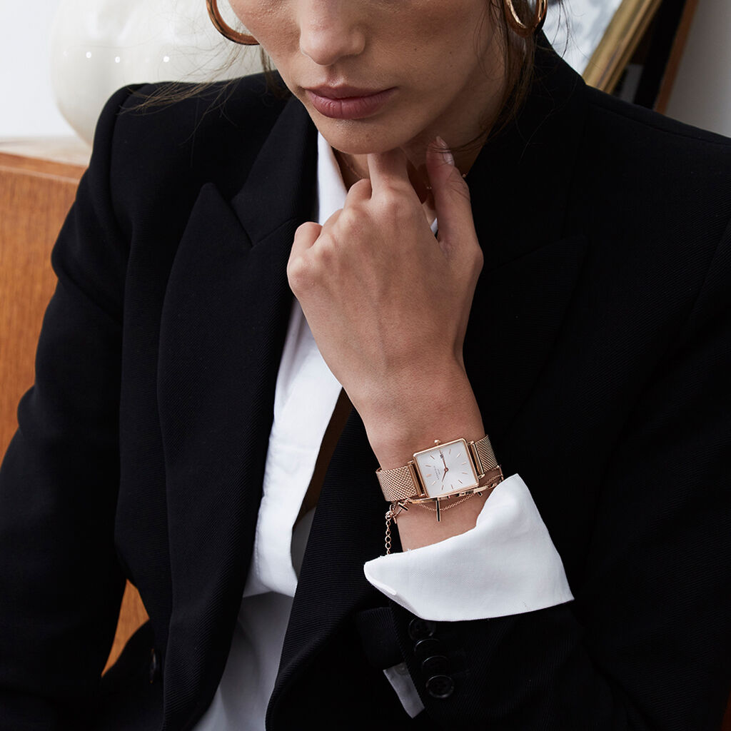 Montre Rosefield The Boxy Blanc